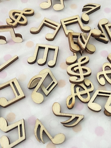 Noten musiknoten aus holz - musiknoten,