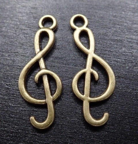 16x9mm charm notenschlüssel - charm,