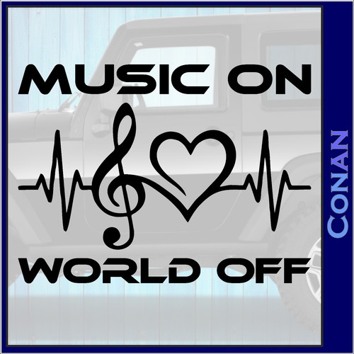 Musik sticker herzschlag - sticker,